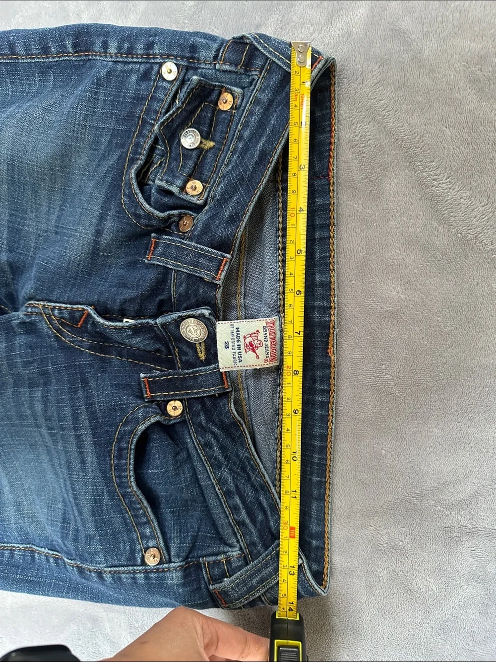 True Religion Women's Straight Leg Dark Blue Denim Jeans - Picture 3 of 10